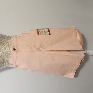 Faded Glory Bermuda Shorts Pink Stretch Hidden Comfort Waist No Gap Women SZ 18W